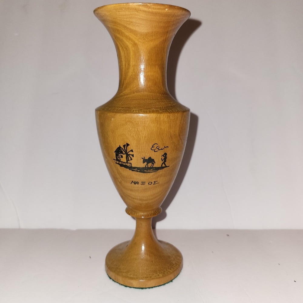 Jerusalem Handmade wood candle holder  decor 7" Unique